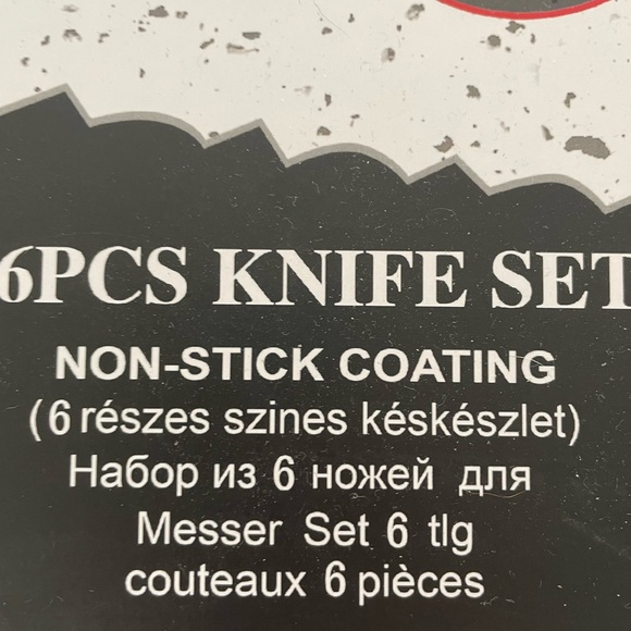 6-Piece Black and Silver Knife Set - Picture 5 of 5